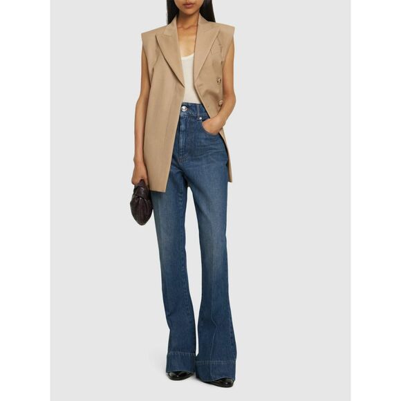 SPORTMAX Robinia Denim Mid Waist Flared Jeans - Blue 27 - Picture 2 of 13